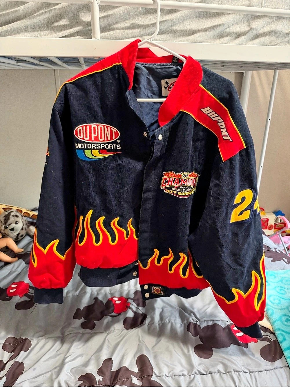 DuPont NASCAR Champion Racing Bomber Jacket Black & Red